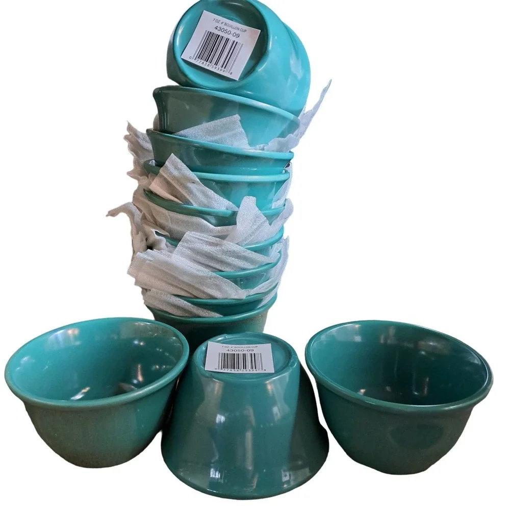 12 NEW Western Melamine Bouillon / Dessert Cups - 7 OZ Each - 48 cups in Stock